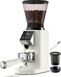 Tuni G1 Molinillo de café con rebabas cónicas, 48 ajustes de molienda, molinillo de fresas antiestáticas, temporizador electrónico de precisión y pantalla táctil LED para expreso, goteo, preparación