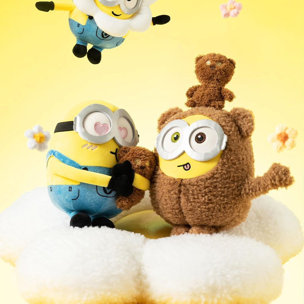 MINISO Juguete de Peluche de Minions Disfraz de Bob+Tim de 11"