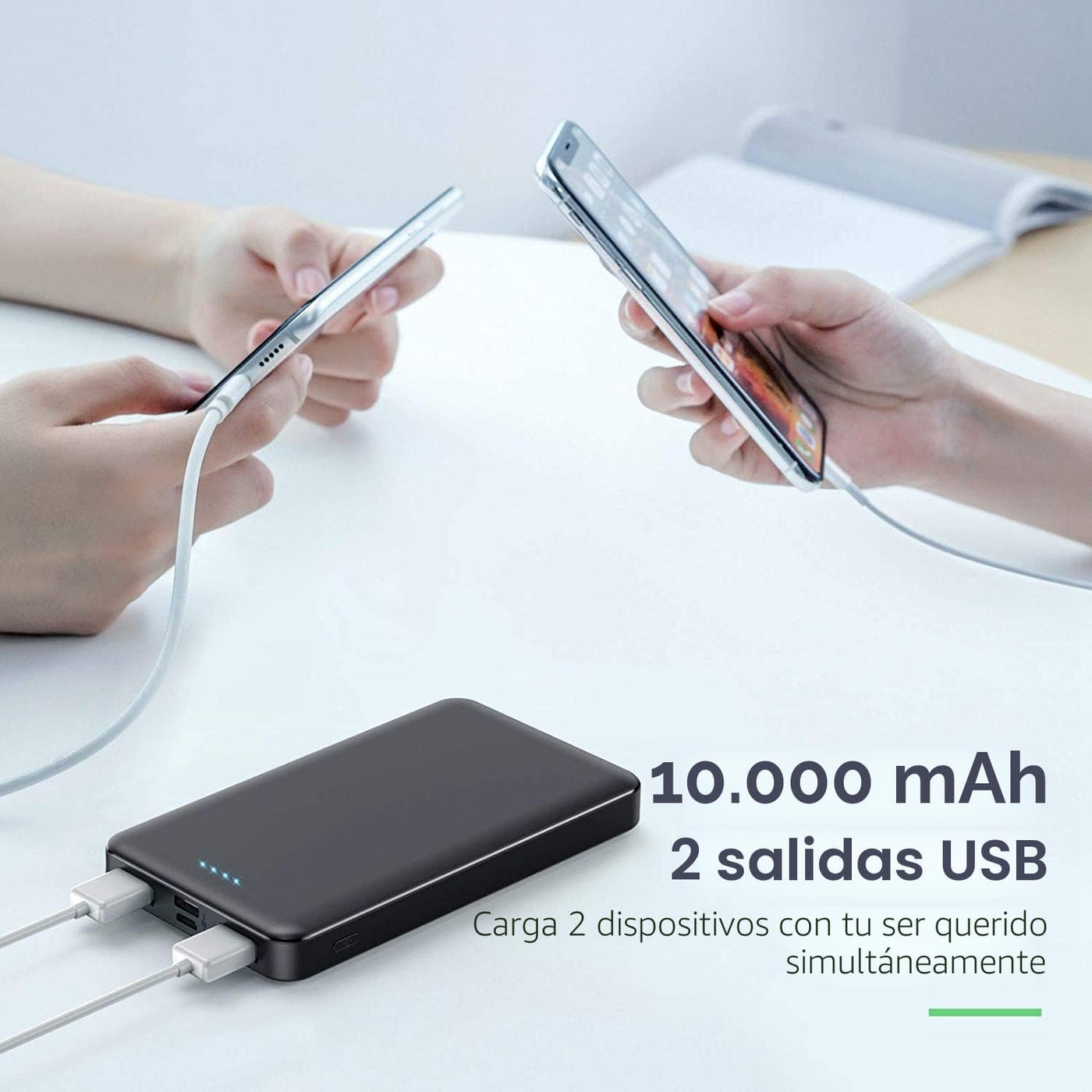 [Paquete de 2] Cargador portátil de batería de 10000 mAh, cargador...
