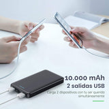 [Paquete de 2] Cargador portátil de batería de 10000 mAh, cargador...