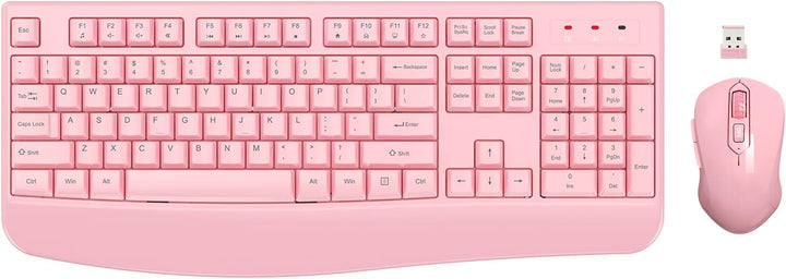 EDJO - Combo de teclado y mouse inalámbricos, teclado ergonómico de...
