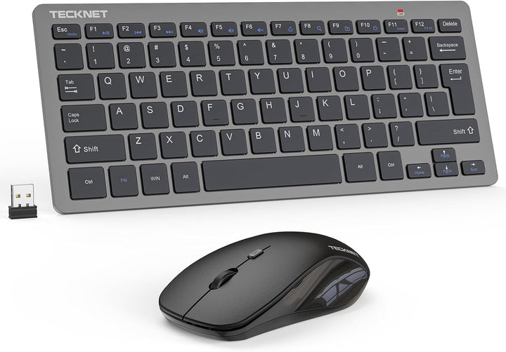 TECKNET Combo de teclado y mouse inalámbricos, mini teclado y mouse...
