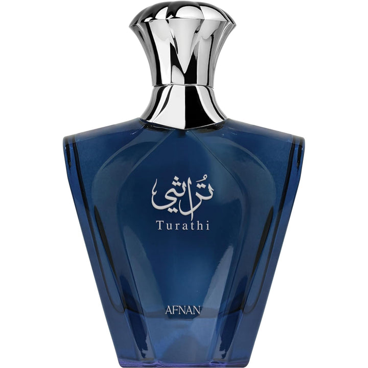 Afnan Turathi Blue Eau de Parfum Spray para hombre, 3.0 onzas líquidas