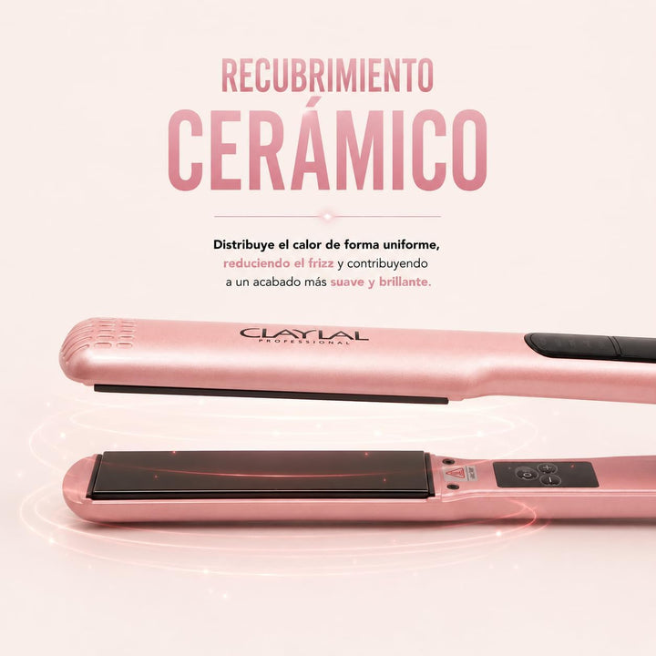 Plancha de cerámica para el cabello, planchas flotantes de 1¼ pulga...
