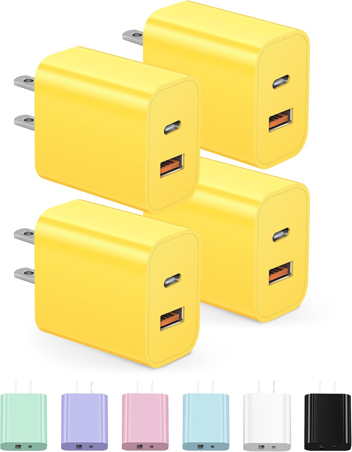 USB C Charger Block Fast carga Block Type C Charger Multiport adaptador
