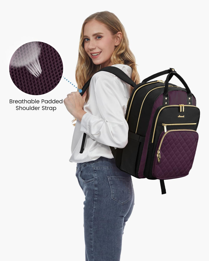 LOVEVOOK Mochila para laptop para mujer con compartimento separado...
