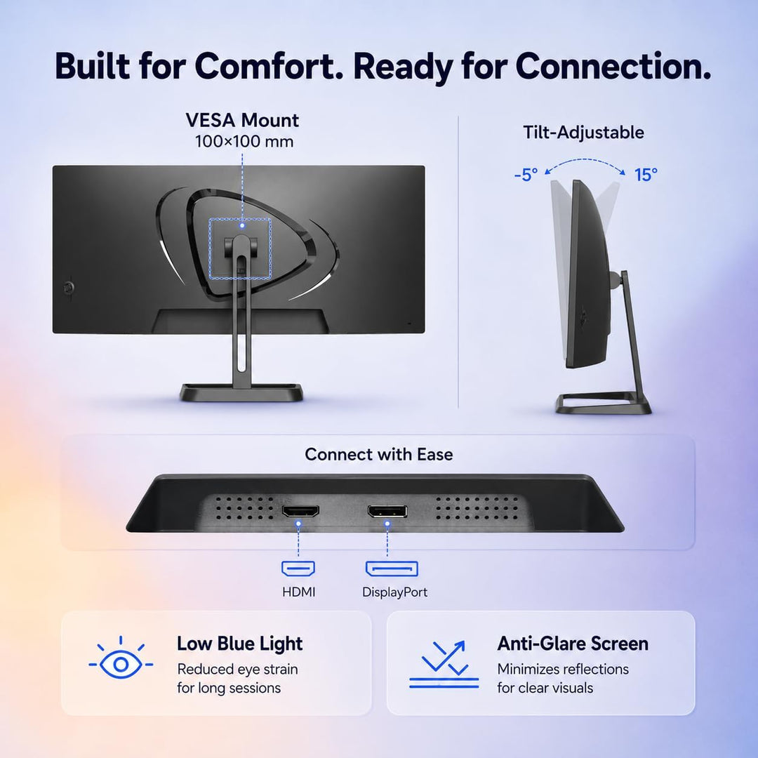 Deco Gear Monitor curvo para juegos de 34 pulgadas, 180Hz UWQHD 344...