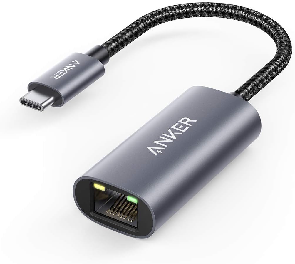 Anker Adaptador USB C a Ethernet, PowerExpand USB C a Gigabit Ethernet, adaptador USB C portátil de aluminio, para MacBook Pro, MacBook Air 2018 y posteriores, iPad Pro 2018 y posteriores, XPS, y más
