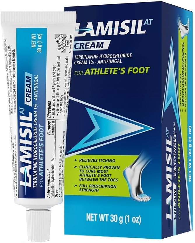 Lamisil 1 semana de tratamiento para pie de atleta, crema antimicót...