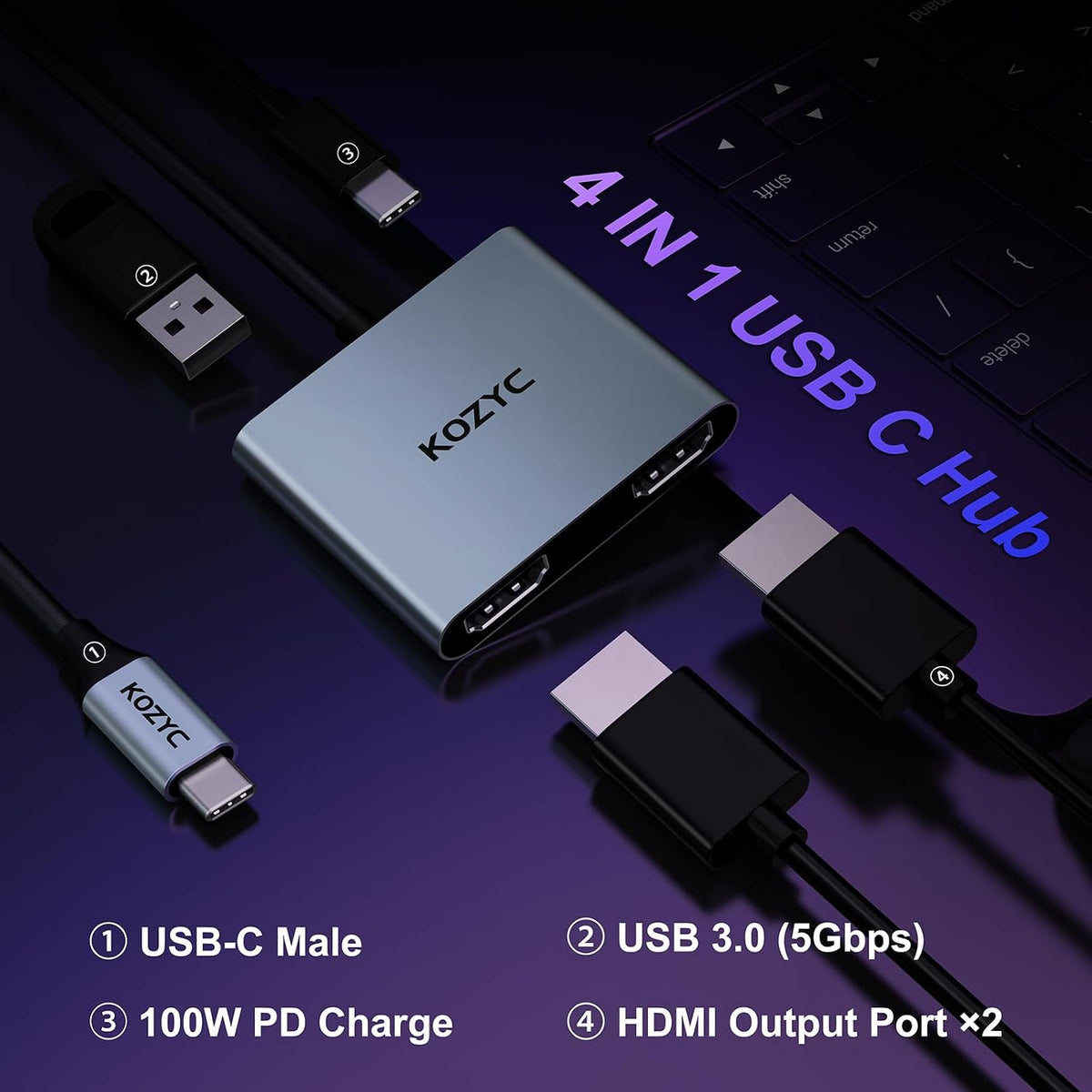 KOZYC, K1AD14UH, hub USB 3.0