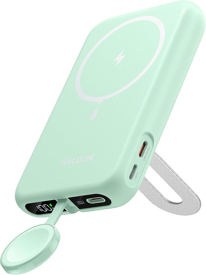 Cargador portátil magnético para iPhone y Apple Watch, 10000 mAh, c...