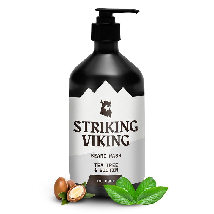 Striking Viking Jabón para barba \u2013 17 onzas, árbol de té natur...