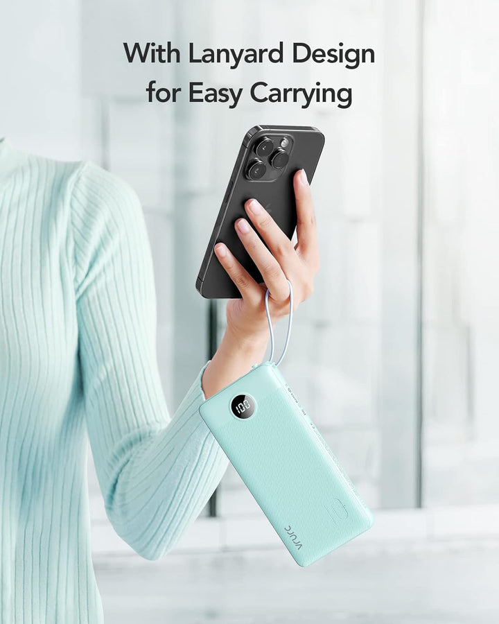 VRURC Cargador portátil para iPhone, batería compacta de viaje de 1...