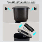 Alimentador automático para gatos y dispensador de agua FW1, dispensador de comida para gatos con cable o batería, temporizador, alimentador para mascotas con tapa de cierre, bolsa desecante, control