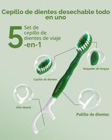 nicedae 60Ct Mini cepillo de dientes desechable de viaje a granel c...