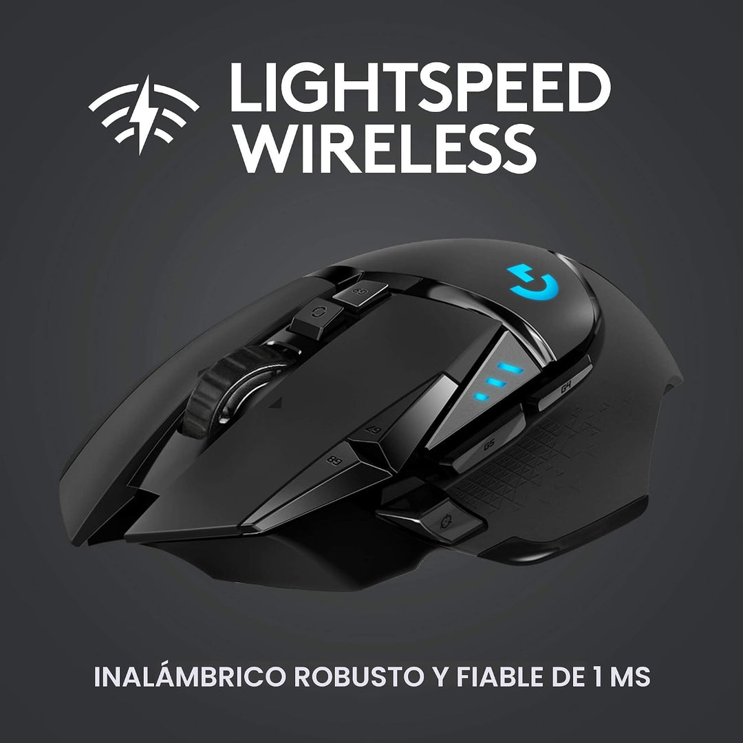 Ratón inalámbrico para juegos Logitech G502 Lightspeed con sensor H...
