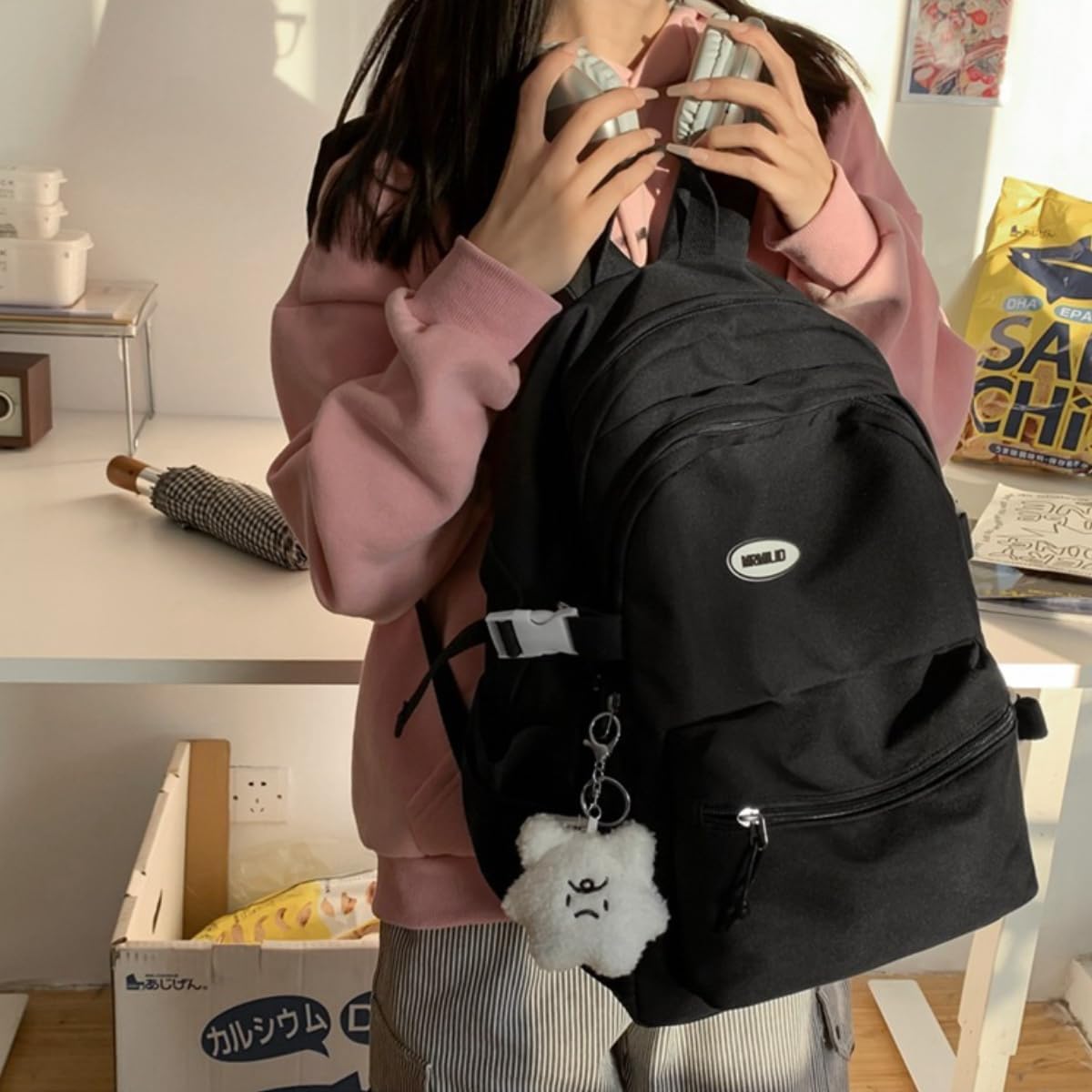 VTTDB Mochila Kawaii con Accesorios Lindos, Mochila Estética Casual...