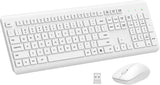 Combo de teclado y mouse inalámbricos, teclado ergonómico silencios...