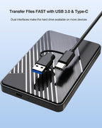 Disco duro externo de 500 GB USB 3.0 y disco duro móvil USB-C