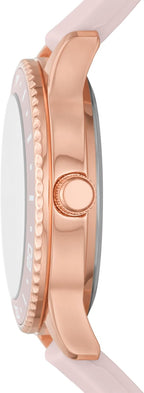 Skechers Set de regalo de reloj y pulsera apilable para mujer, Conjunto de oro rosa rosa, Reloj de cuarzo