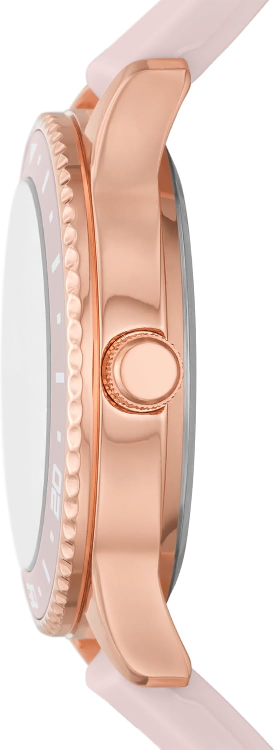 Skechers Set de regalo de reloj y pulsera apilable para mujer, Conjunto de oro rosa rosa, Reloj de cuarzo