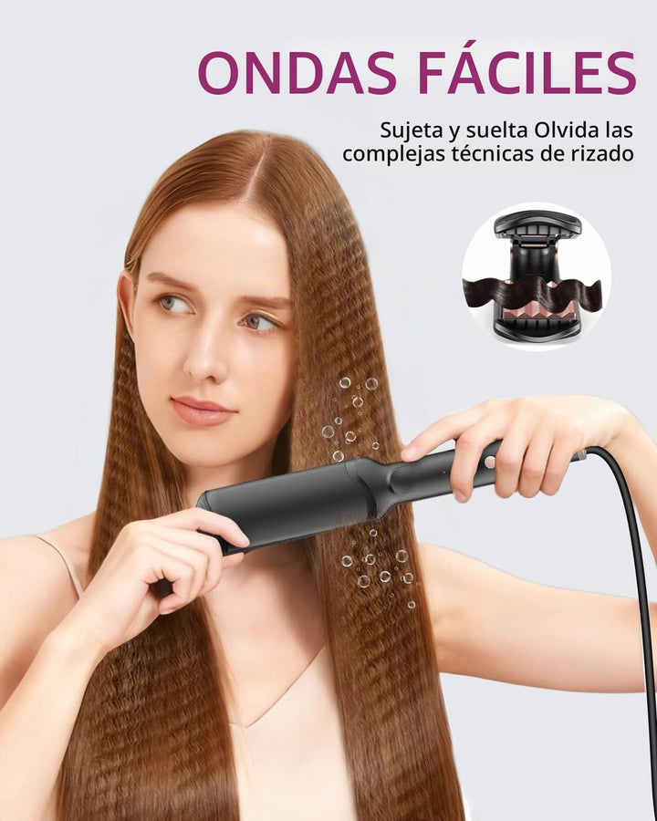 Onduladora de pelo rizadora, alisadora de cabello profesional para...
