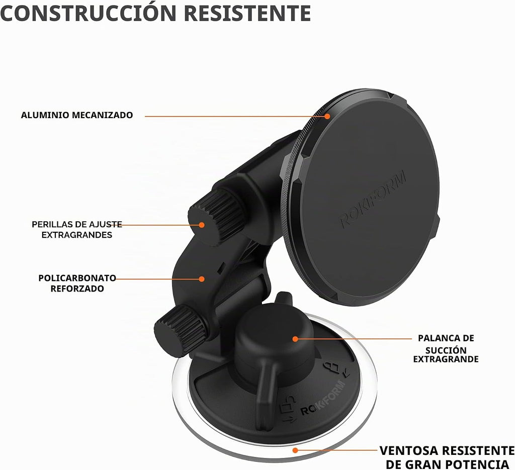 ROKFORM - Soporte magnético ajustable para el parabrisas, compatible con