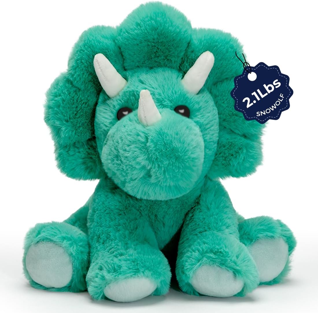 Juguete de peluche con peso de dinosaurio, lindo peluche realista