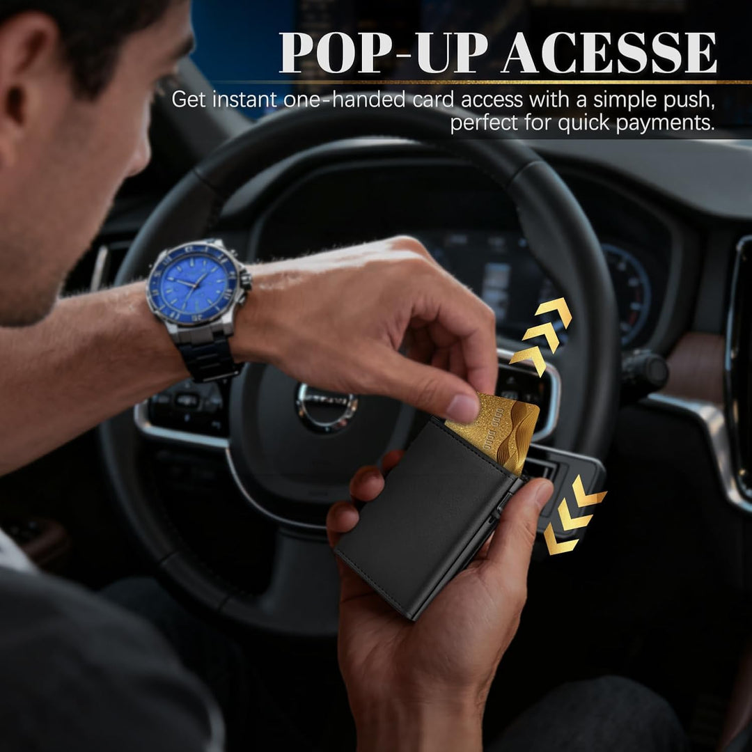 KuqitsBai Cartera para hombre con tarjetero, billetera inteligente...