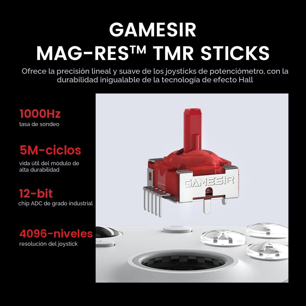 GameSir G7 Pro Control inalámbrico con cable para Xbox Series X|S, Xbox One, Gamepad inalámbr de PC y Android con sticks TMR, gatillos analógicos de efecto Hall, tasa de sondeo 1000 Hz, con conector de audio de 3.5 mm - Negro