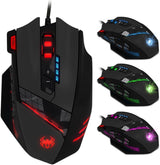 Ratón para juegos C12 con 12 botones programables, ajuste de doble...