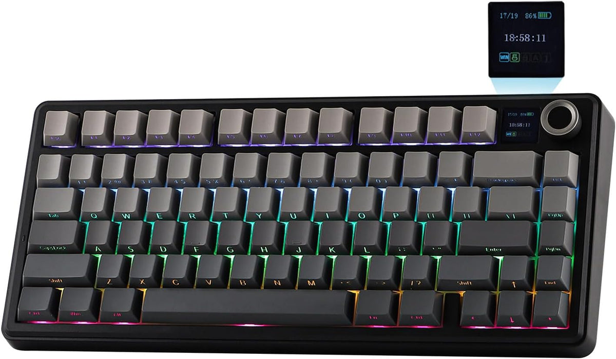 EPOMAKER X Aula F75 MAX - Teclado mecánico inalámbrico con pantalla...