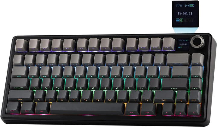 EPOMAKER X Aula F75 MAX - Teclado mecánico inalámbrico con pantalla...