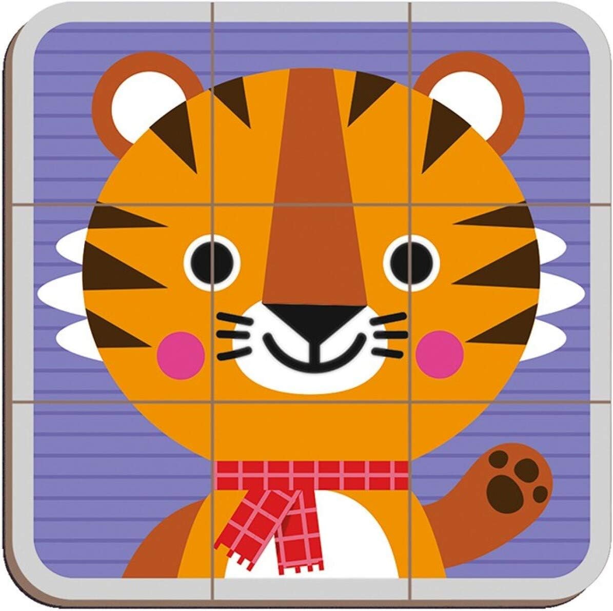Janod - Magnetibook - Juego de Caras Magnéticas de Animales - Multicolor
