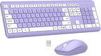 Combo de teclado y mouse inalámbricos, teclado silencioso de tamaño...