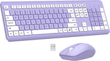 Combo de teclado y mouse inalámbricos, teclado silencioso de tamaño...