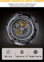 Hollowed Out Design Reloj mecánico totalmente automático para hombre, cuerda automática, a la moda, impermeable, luz nocturna, reloj de temperamento de moda A8