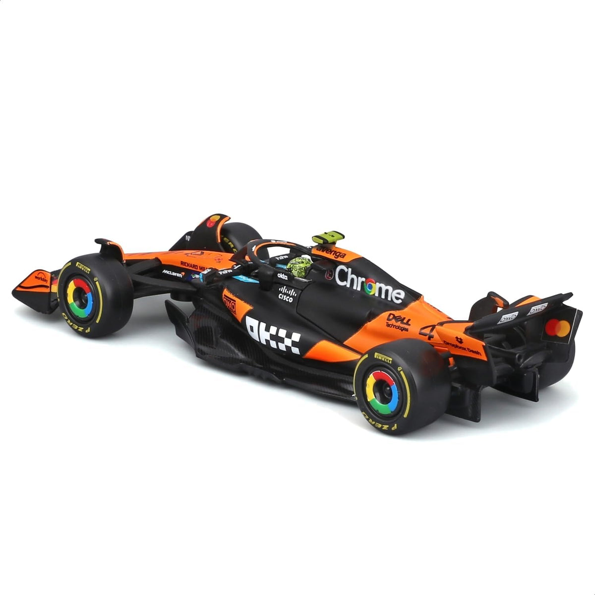 Bburago Fórmula de carrera McLaren MCL39 con casco (2025) Norris #4