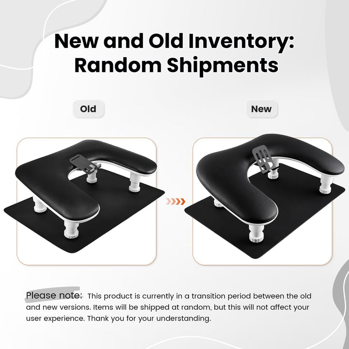 JODSONE Reposabrazos de manicura negro en forma de U para uñas con...