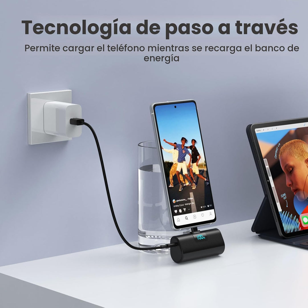 [Paquete de 2] Cargador Portátil para iPhone Serie 17\/16\/15, Banc...