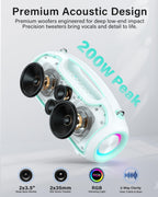 Altavoz Bluetooth, altavoces portátiles de pico de 200 W