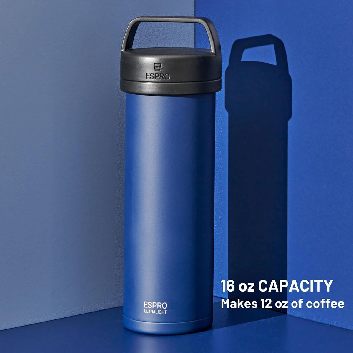 ESPRO Go P0 - Cafetera de prensa francesa aislada para viajes, 16 onzas