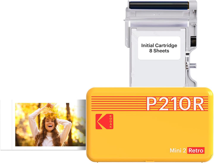 KODAK Mini 2 Retro 4PASS - Impresora fotográfica portátil de 2.1 x...