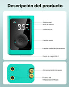 ETENWOLF Bomba de bola eléctrica de inflado y desinflado de 2 a 17 PSI, bomba de baloncesto con manómetro preciso, bomba de aire recargable para pelotas, bomba de aire de pelota de fútbol
