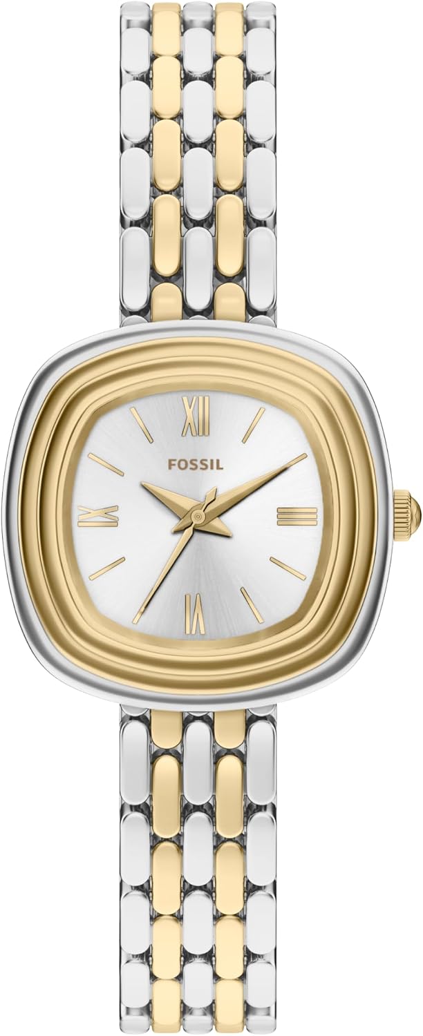 Fossil Reloj Emerson de acero inoxidable con tres manecillas para mujer