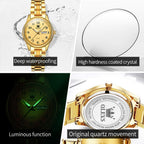 OLEVS Reloj de Lujo para Mujeres, Modo Pequeño de Muñeca, Acero Inoxidable, Reloj para Damas, Calendario