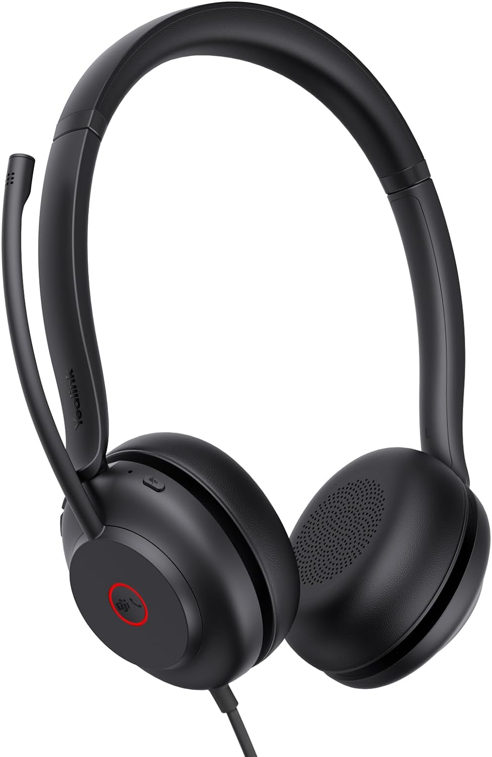 Yealink Auriculares USB UH35 para PC, Auriculares con Cable con Micrófono de Cancelación de Ruido, Certificado para Teams, Diseño de Comodidad Todo el Día, Auriculares Estéreo para Reuniones en Línea