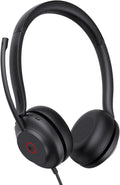 Yealink Auriculares USB UH35 para PC, Auriculares con Cable con Micrófono de Cancelación de Ruido, Certificado para Teams, Diseño de Comodidad Todo el Día, Auriculares Estéreo para Reuniones en Línea