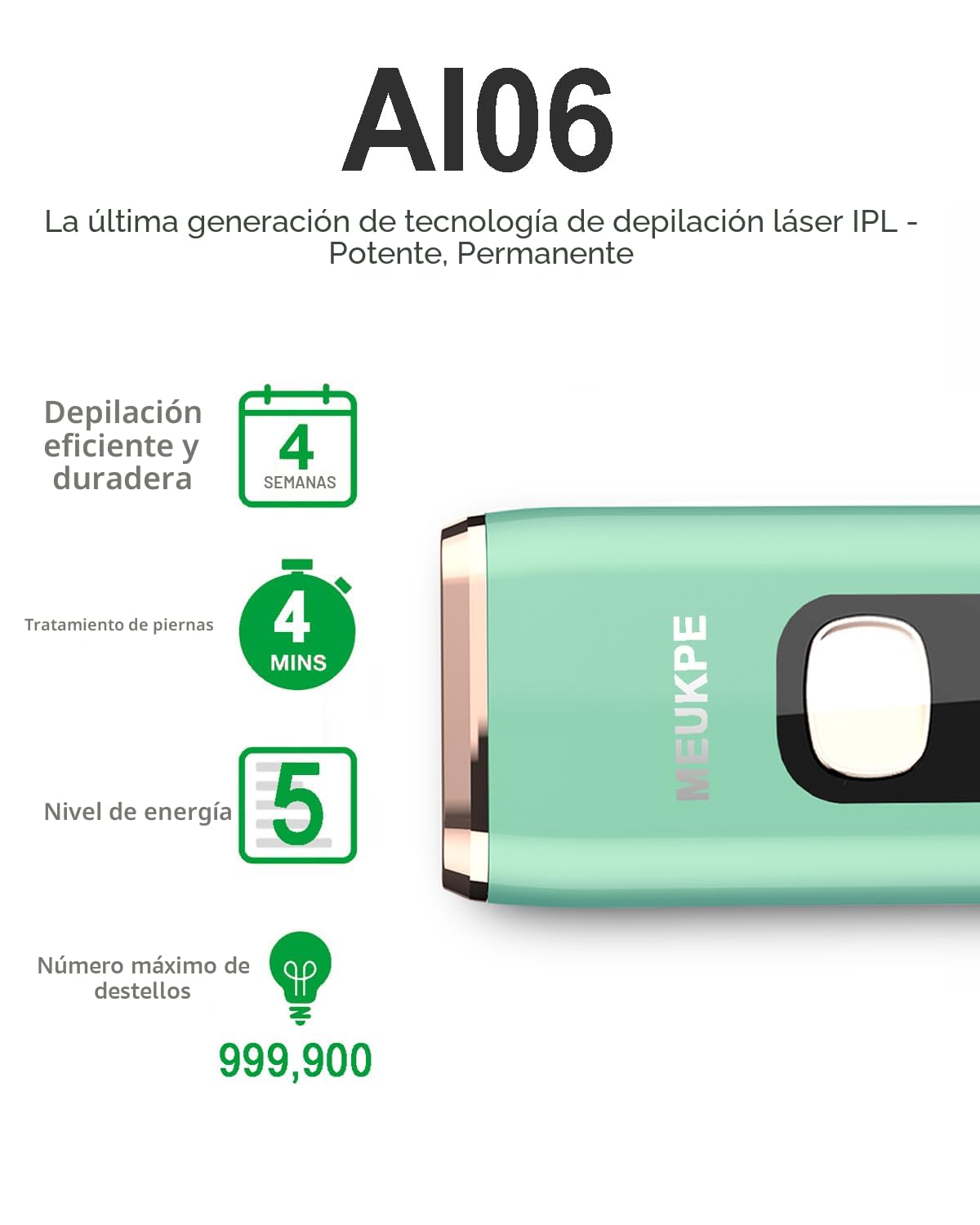 Dispositivo de depilación láser IPL para mujeres y hombres en casa...