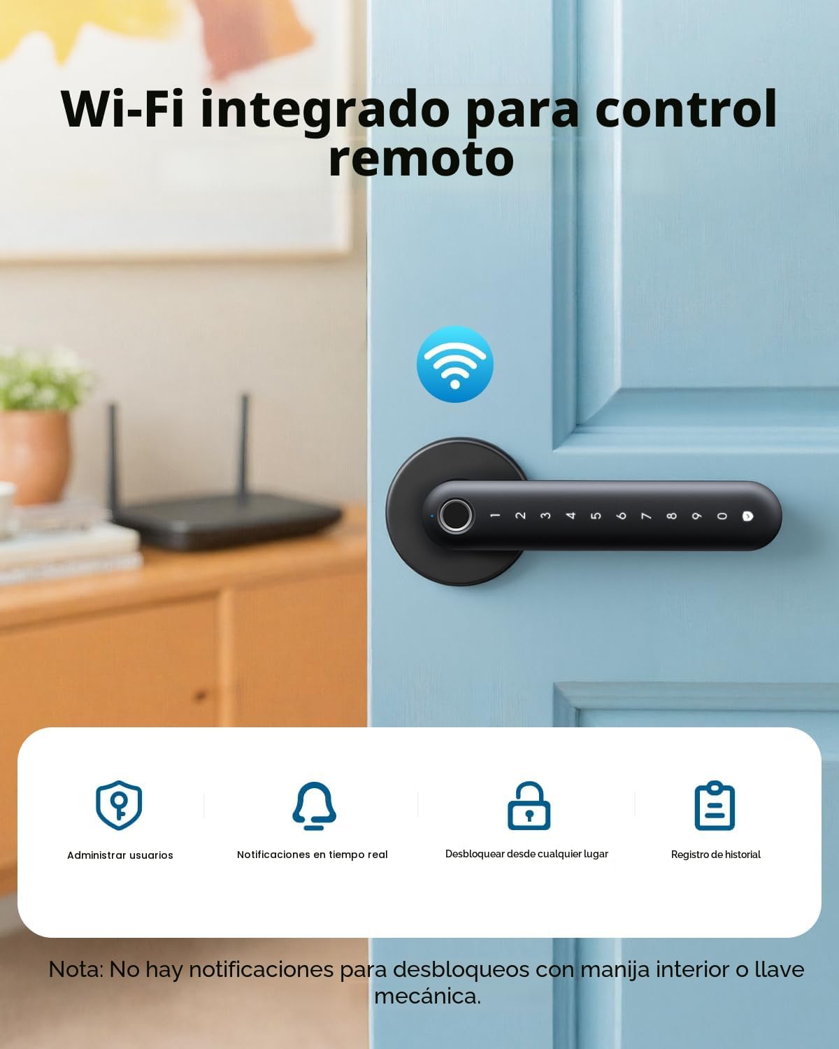 eufy Security Smart Lock FamiLock C32, cerradura sin llave de huellas